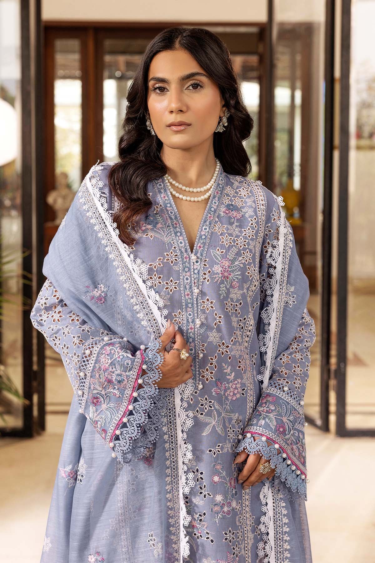 Motifz P/Luxury Lawn C/Dupatta`25 S#302
