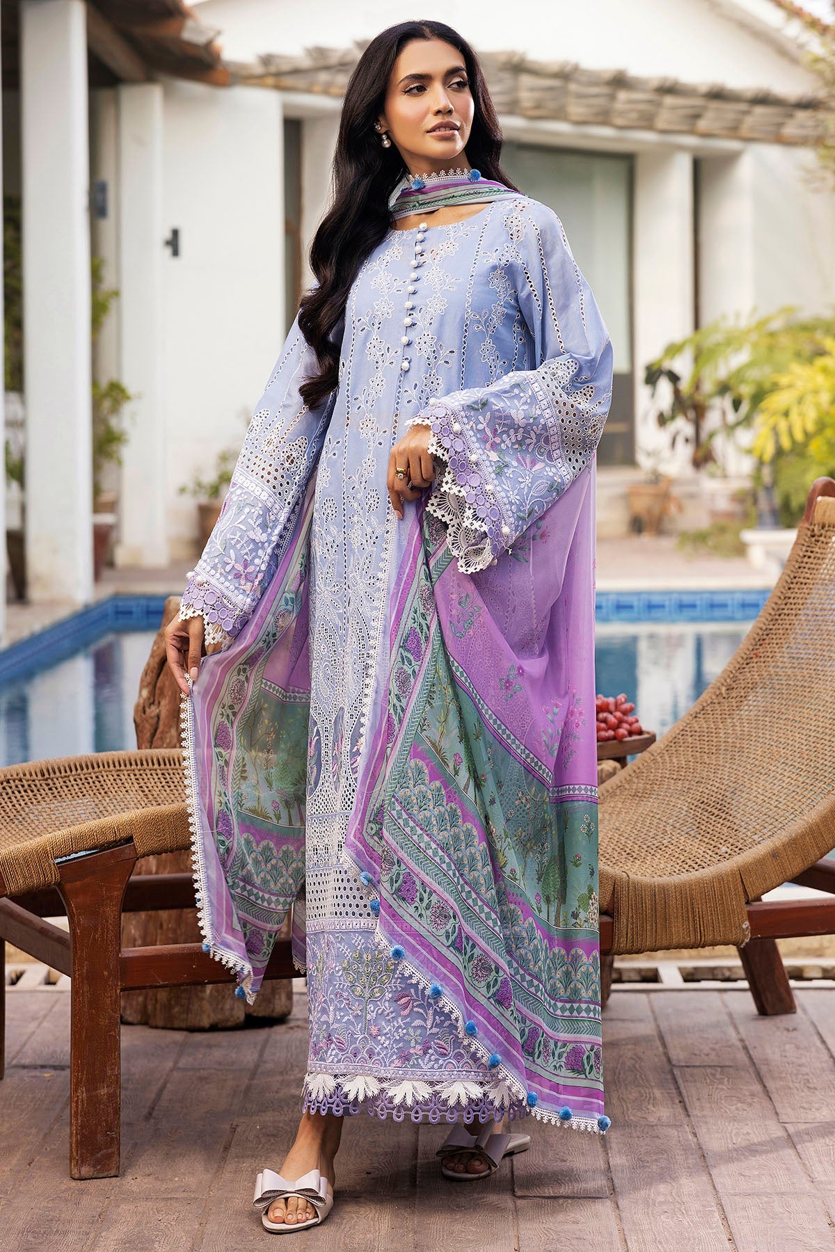 Motifz P/Luxury Lawn T/Dupatta`25 S#325