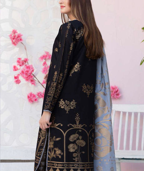 Maah Roz Jacquard Lawn'23 V#15 (Black)