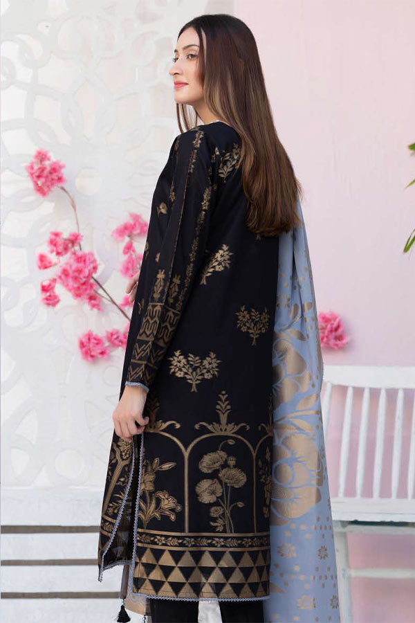 Maah Roz Jacquard Lawn'23 V#15 (Black)