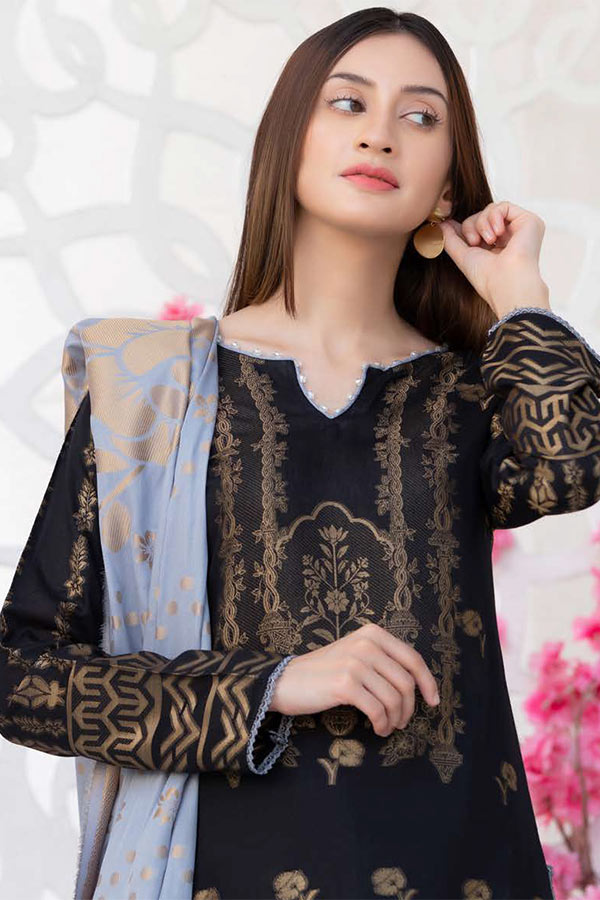 Maah Roz Jacquard Lawn'23 V#15 (Black)