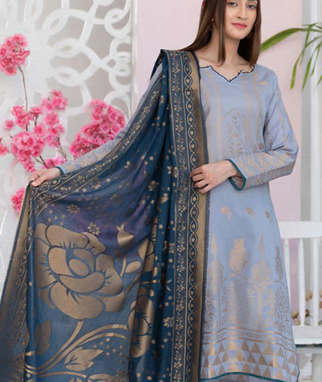 Maah Roz Jacquard Lawn'23 V#15 (Grey)