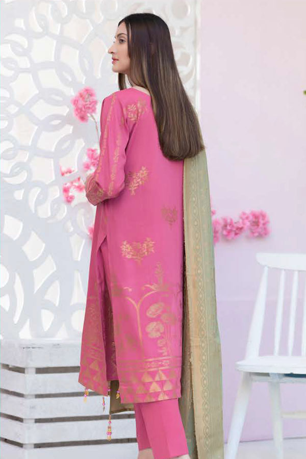 Maah Roz Jacquard Lawn'23 V#15 (Pink)