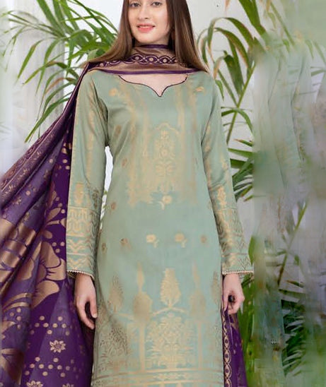Maah Roz Jacquard Lawn'23 V#15 (Pista)