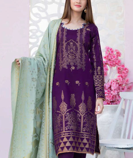 Maah Roz Jacquard Lawn'23 V#15 (Purple)
