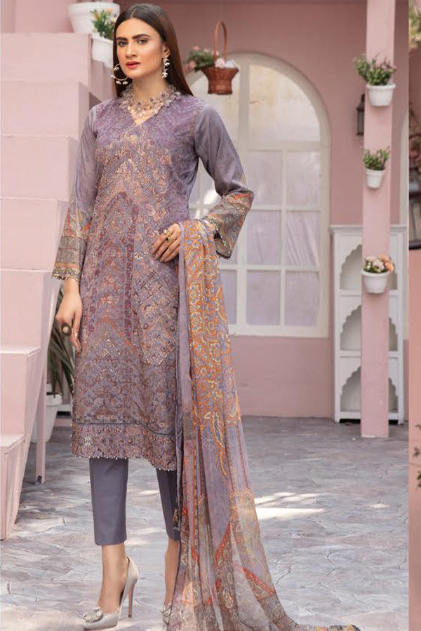 Mahees Chikankari Lawn`21 V-7 ML#7