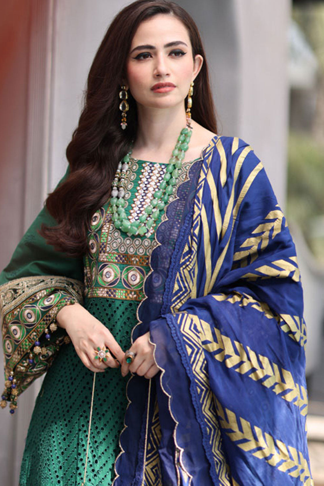 Mahiymaan Luxury Lawn Eid Edit by Alzohaib '22 D# 01