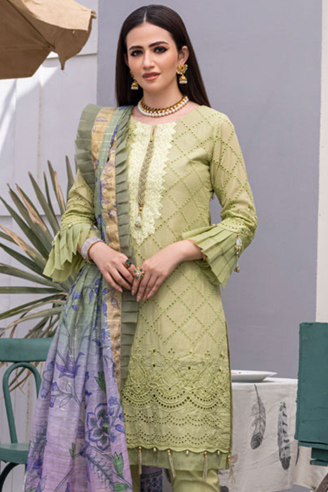 Mahiymaan Luxury Lawn Eid Edit by Alzohaib '22 D# 6A