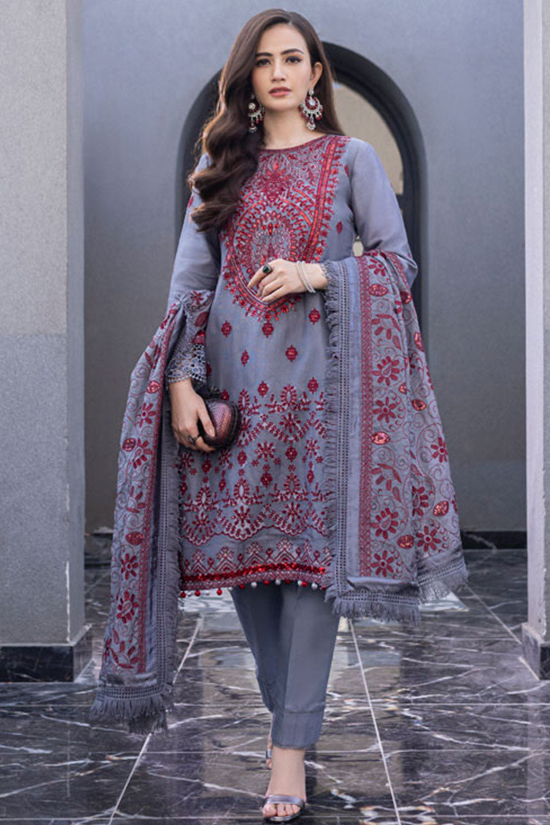 Mahiymaan Luxury Lawn Eid Edit by Alzohaib '22 D# 08