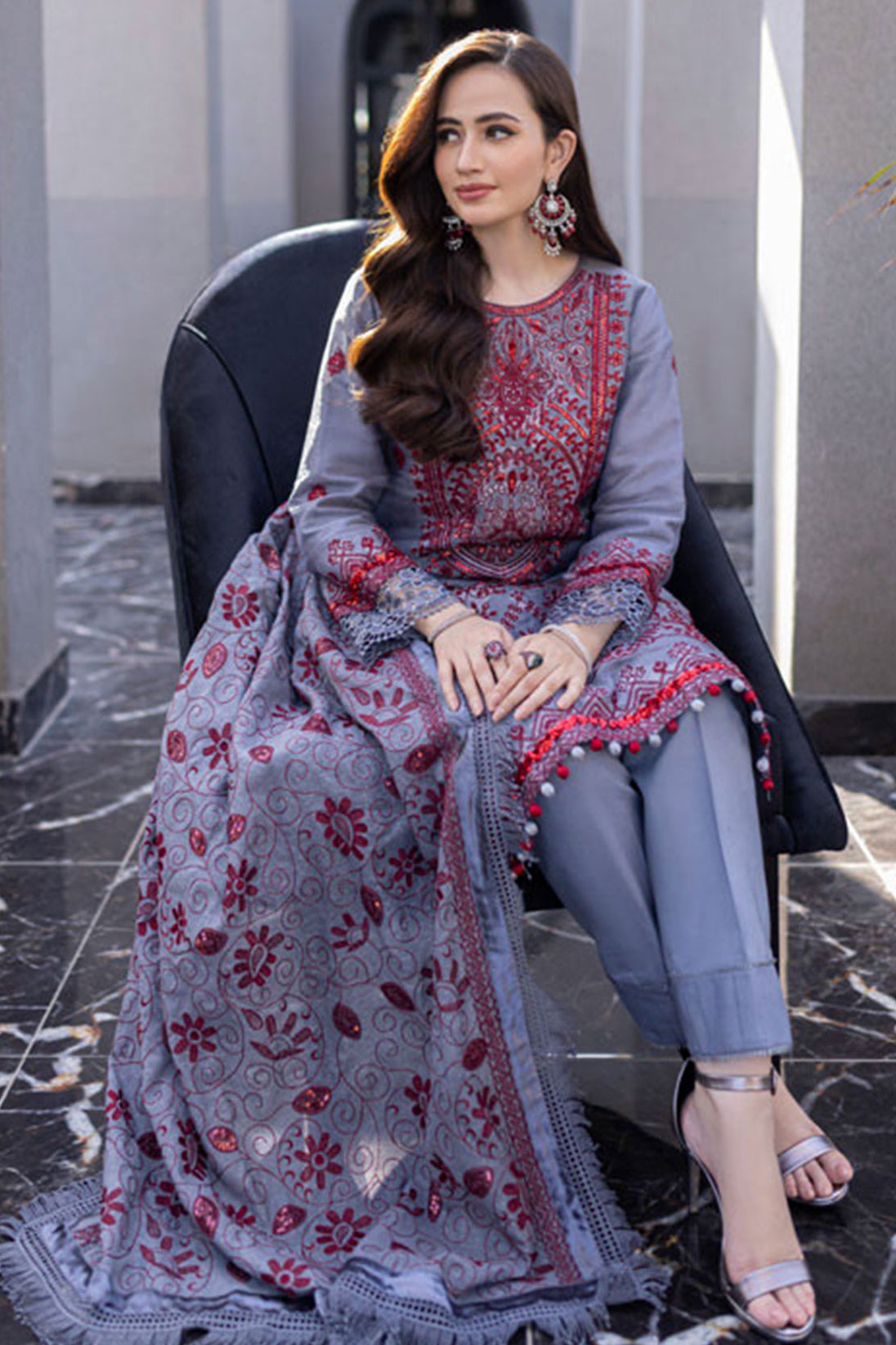 Mahiymaan Luxury Lawn Eid Edit by Alzohaib '22 D# 08