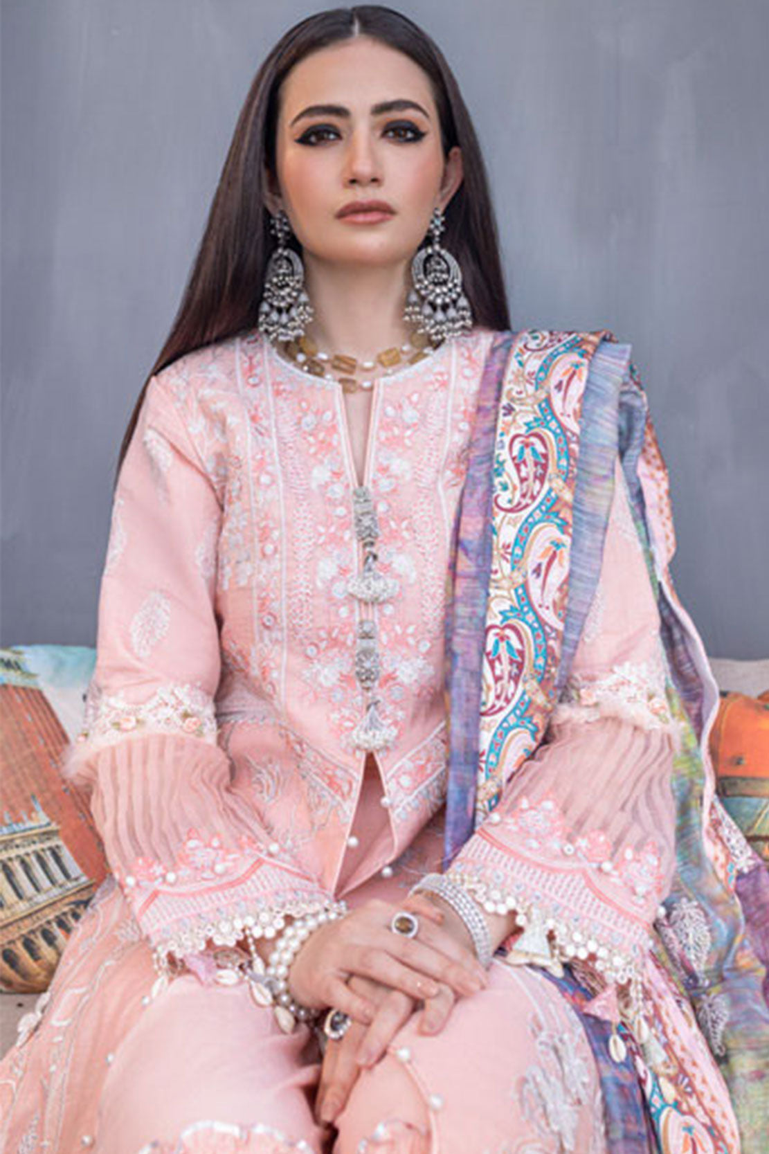 Mahiymaan Luxury Lawn Eid Edit by Alzohaib '22 D# 09