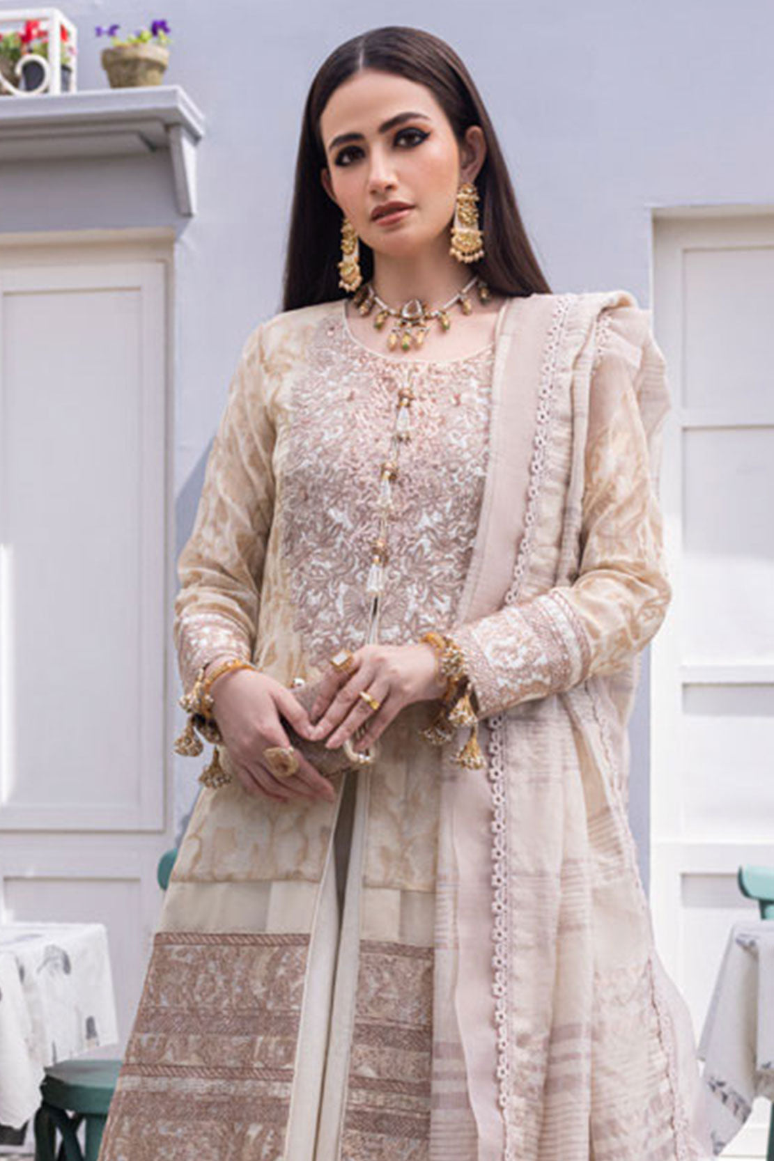 Mahiymaan Luxury Lawn Eid Edit by Alzohaib '22 D# 7B