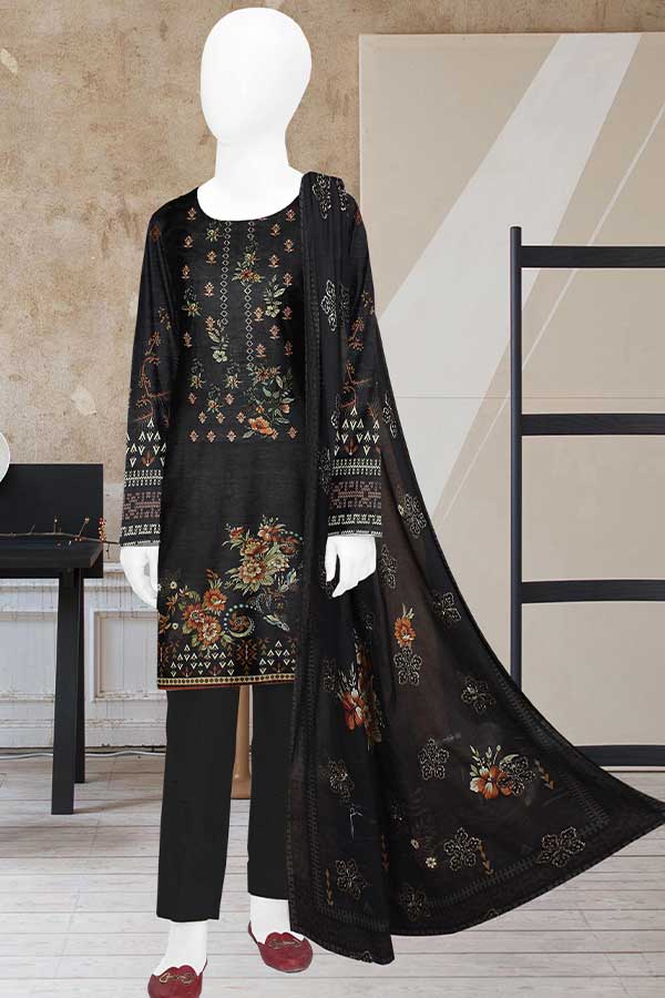 Mahjabeen Civic Lawn'23 SW#780 Black