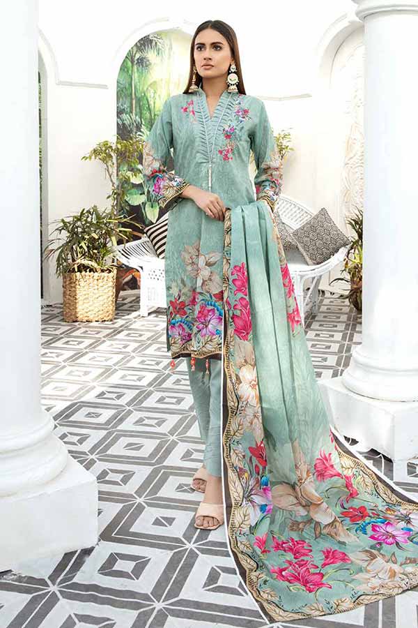 Mahjabeen Twist Emb Lawn`21 D#09