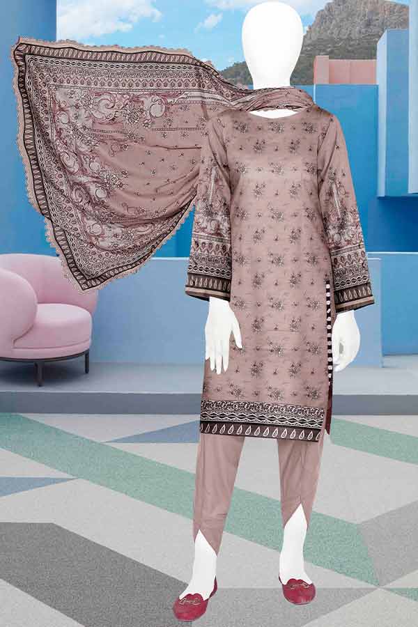 Mahjabeen Digital Lawn`23 Vol-254 CA#8282 Brown