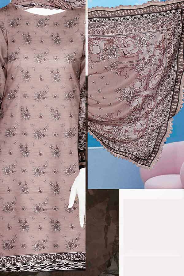 Mahjabeen Digital Lawn`23 Vol-254 CA#8282 Brown