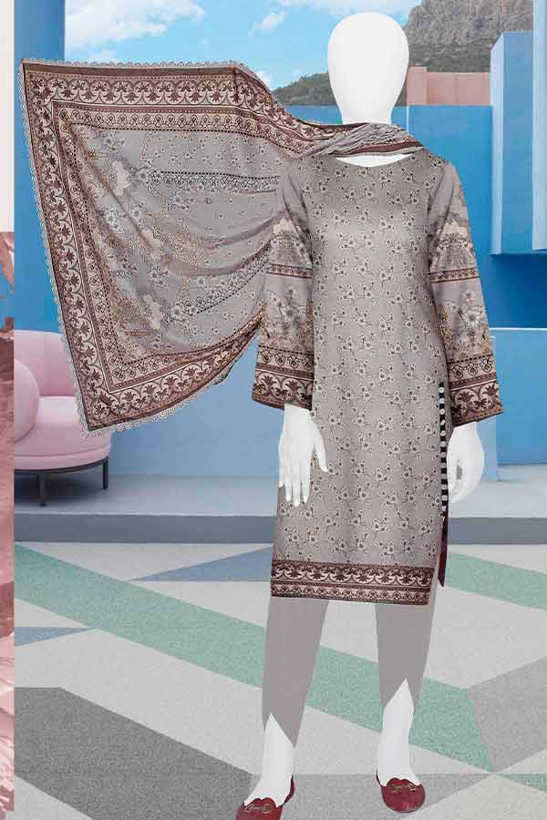 Mahjabeen Digital Lawn`23 Vol-254 CA#8282 Grey