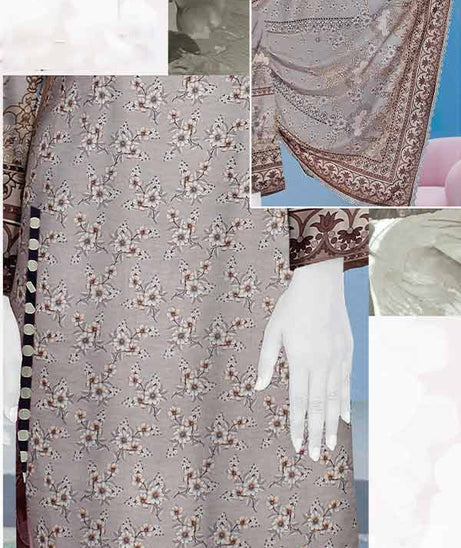 Mahjabeen Digital Lawn`23 Vol-254 CA#8282 Grey