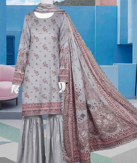 Mahjabeen Digital Lawn`23 Vol-254 CA#8282 S-Grey