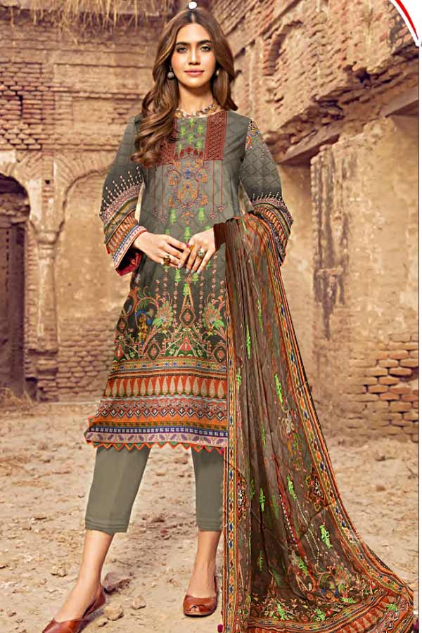Maira Digital Emb Linen'22 D#6