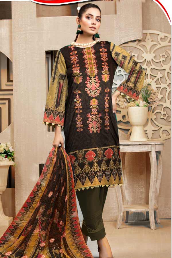 Maira Digital Emb Linen'22 D#7