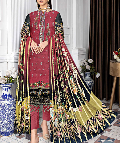 Malva Tahzeeb Emb Lawn`23 D#02
