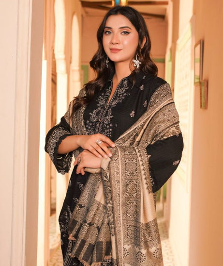 Manizay Bana Dora E/Pashmina Shawl`25 D#1