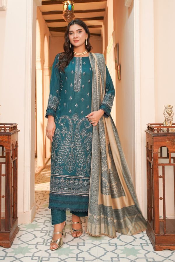 Manizay Bana Dora E/Pashmina Shawl`25 D#3