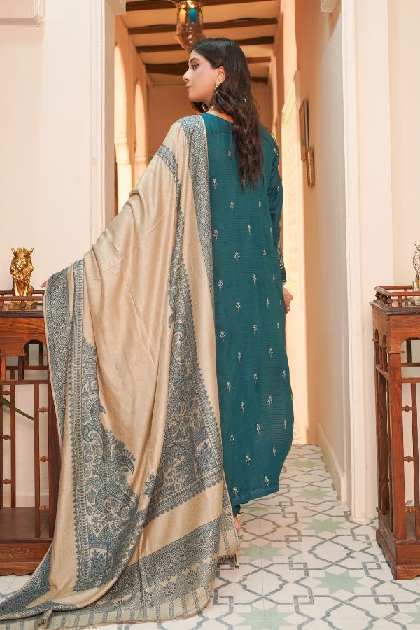 Manizay Bana Dora E/Pashmina Shawl`25 D#3