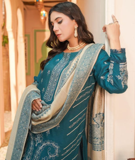 Manizay Bana Dora E/Pashmina Shawl`25 D#3