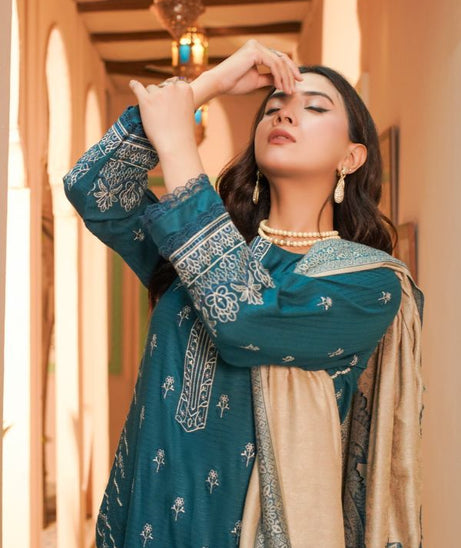 Manizay Bana Dora E/Pashmina Shawl`25 D#3