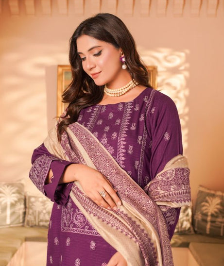 Manizay Bana Dora E/Pashmina Shawl`25 D#4