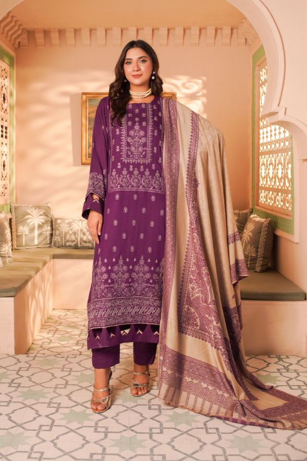 Manizay Bana Dora E/Pashmina Shawl`25 D#4