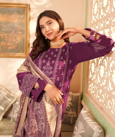 Manizay Bana Dora E/Pashmina Shawl`25 D#4