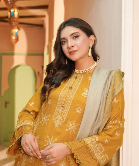 Manizay Bana Dora E/Pashmina Shawl`25 D#5