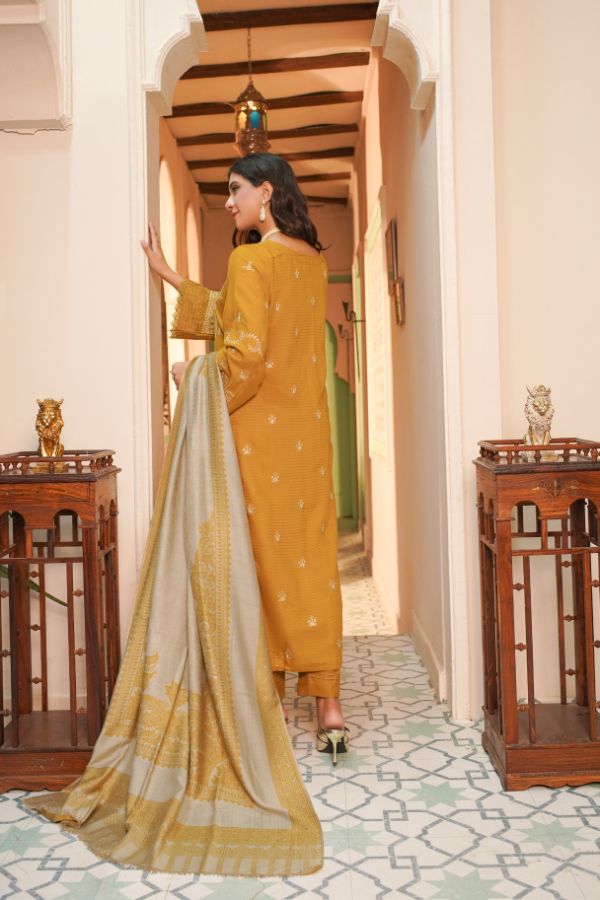 Manizay Bana Dora E/Pashmina Shawl`25 D#5