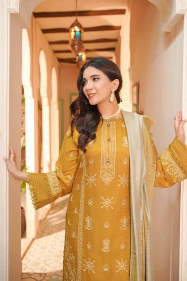 Manizay Bana Dora E/Pashmina Shawl`25 D#5