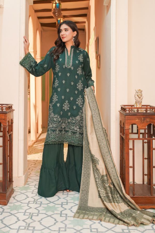 Manizay Bana Dora E/Pashmina Shawl`25 D#6