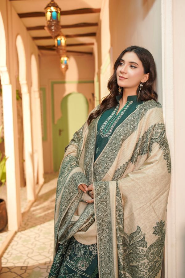 Manizay Bana Dora E/Pashmina Shawl`25 D#6