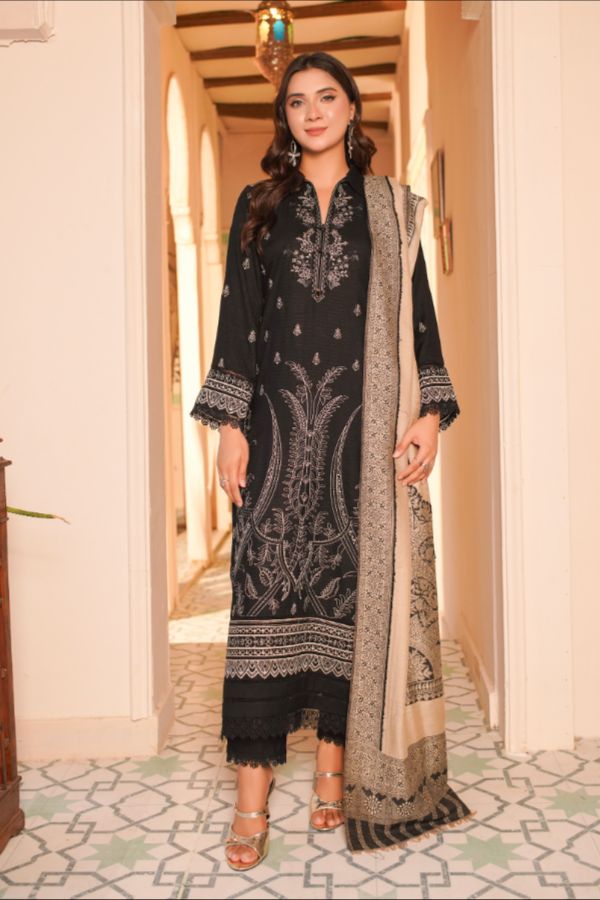 Manizay Bana Dora E/Pashmina Shawl`25 D#1