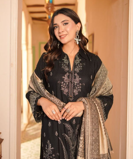 Manizay Bana Dora E/Pashmina Shawl`25 D#1