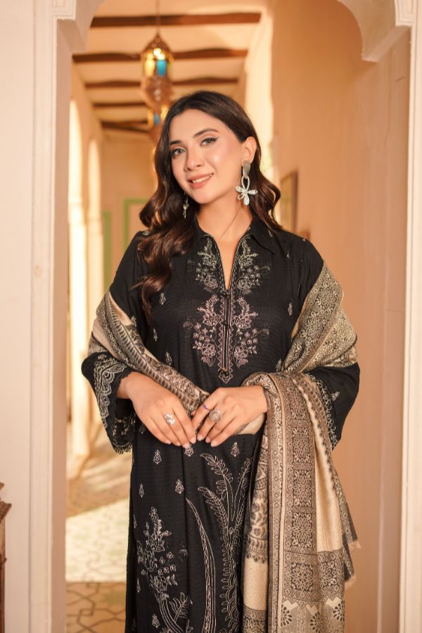 Manizay Bana Dora E/Pashmina Shawl`25 D#1