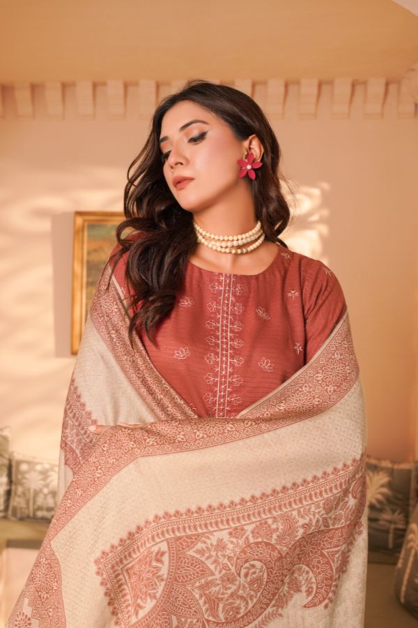 Manizay Bana Dora E/Pashmina Shawl`25 D#2