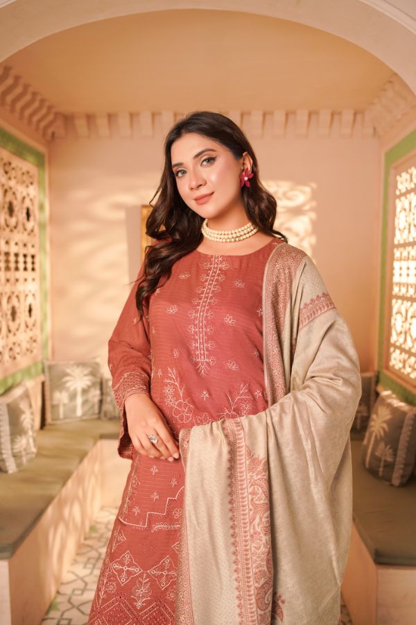 Manizay Bana Dora E/Pashmina Shawl`25 D#2