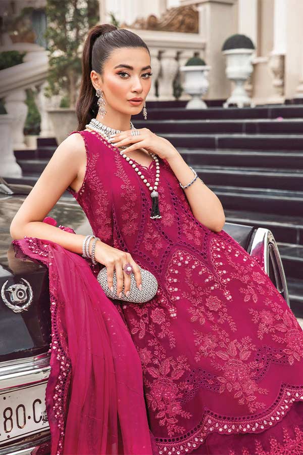 sachin and babi light blue dress Maria B | Chiffon Formals 25 | MPC-25-101 main image 0