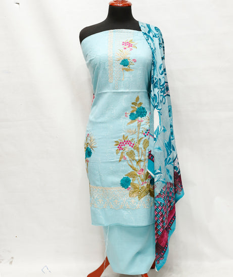 Marina Emb 3Pcs D#71 L Ferozi