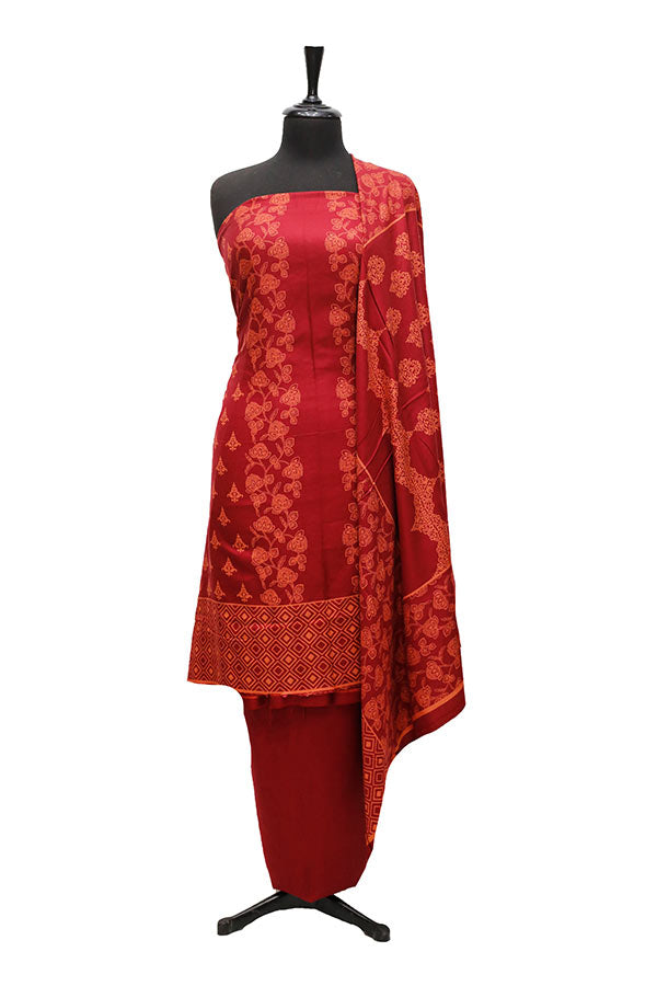 Marina Printed 3Pcs`21 D#92 (Maroon)