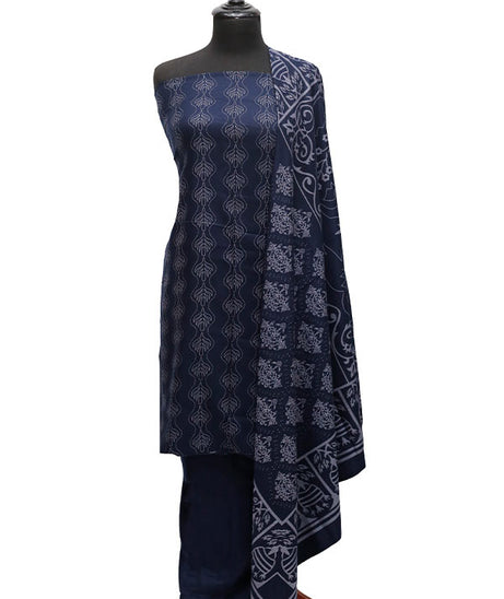 Marina Printed 3Pcs`21 D#93 (Nevy Blue)