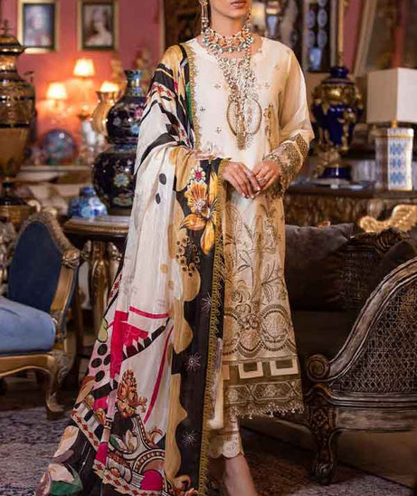 Marjjan Zauq Festive Collection`22 LV#14 (WHITE GROOVE)