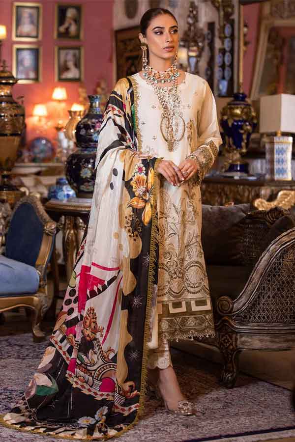 Marjjan Zauq Festive Collection`22 LV#14 (WHITE GROOVE)